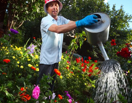 Invoice and payment paperwork for landscaping services